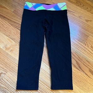 Ivivva black reversible crop leggings size 12